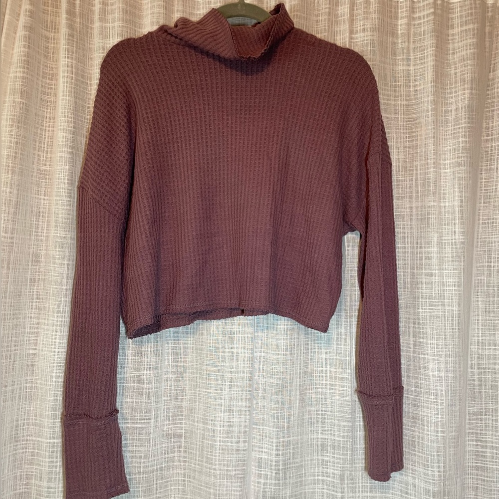 Wild Fable Cropped Mock New Tee